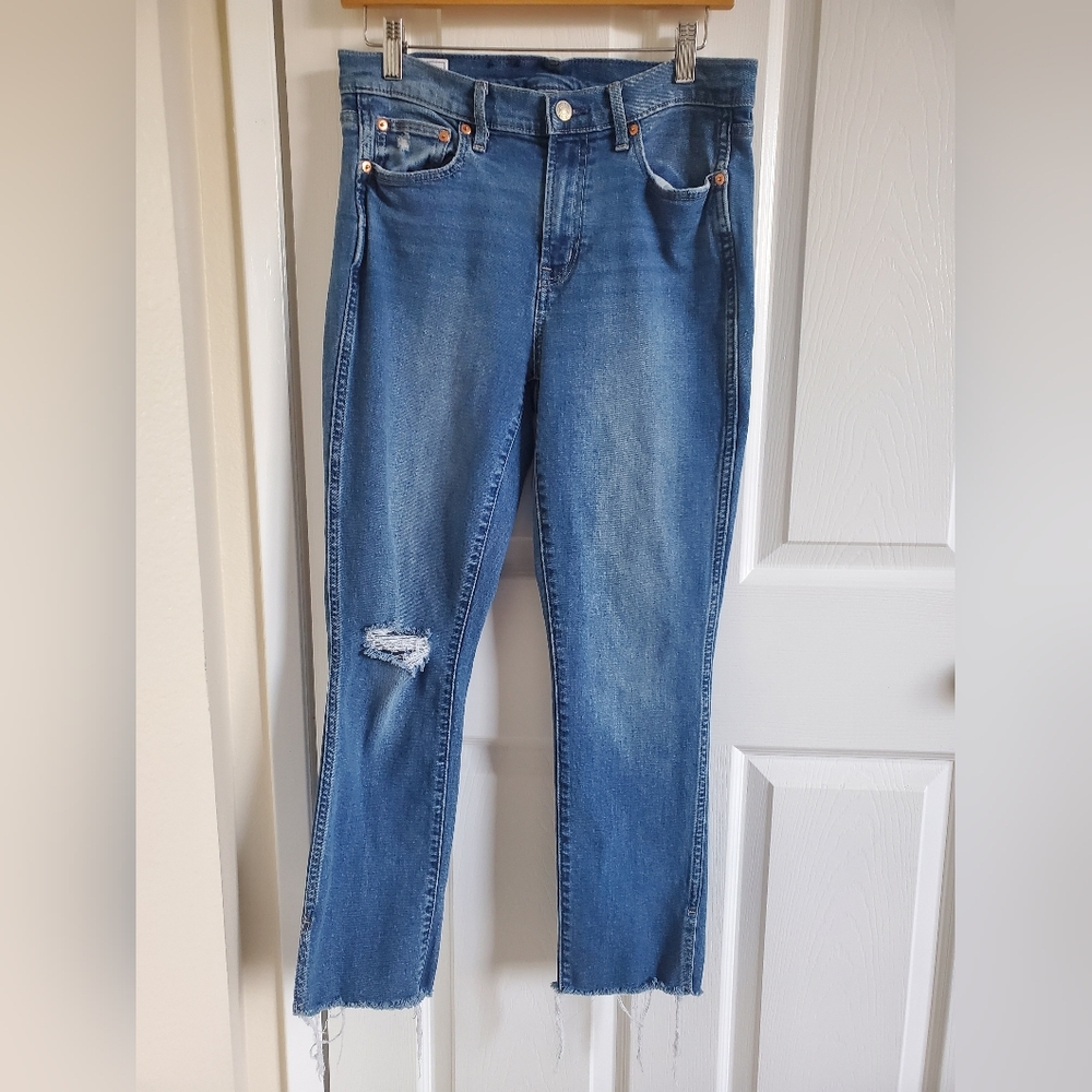 GAP Blue Mid Rise Slim Jeans